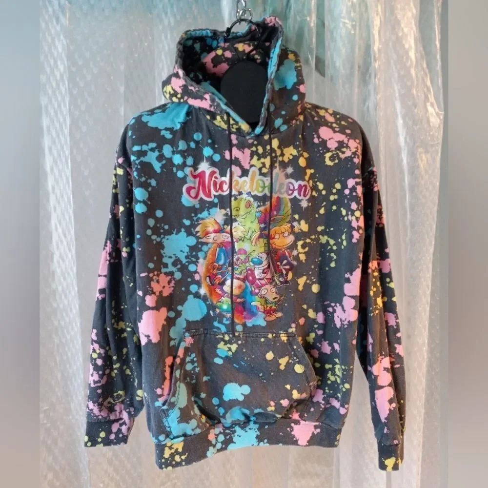 Nickelodeon Unisex Graphic Hoodie Tie Dye Size L
